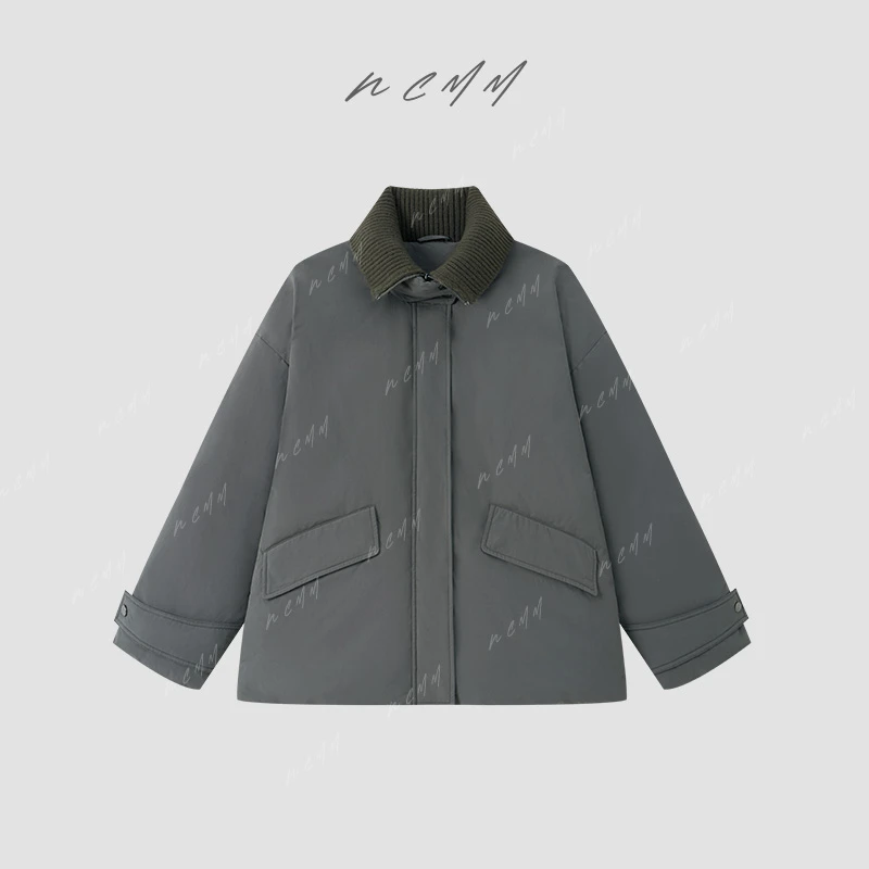 NCMM「听风」图片还差点风格的新国标95白鸭绒派克针织领羽绒服