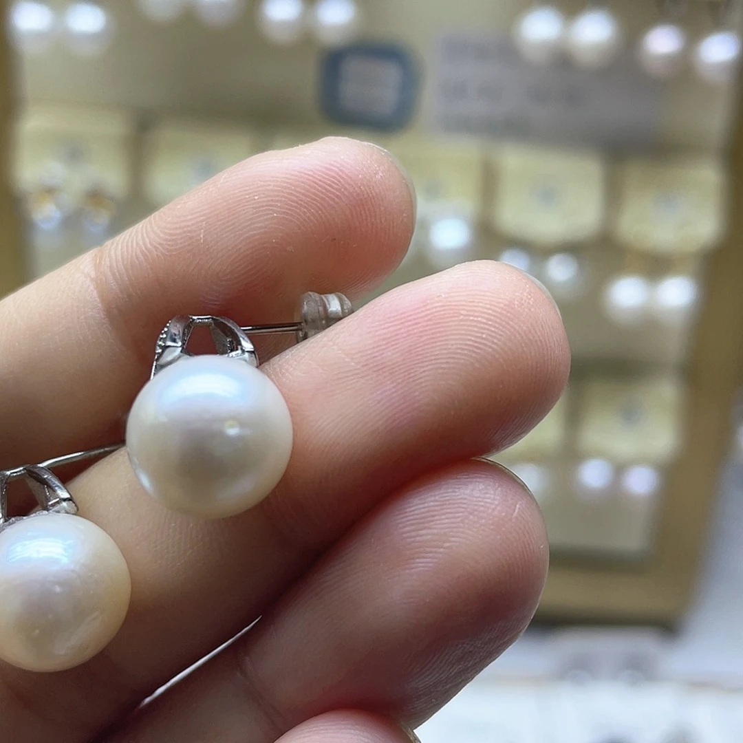 耳饰淡水珍珠银S925镶嵌
