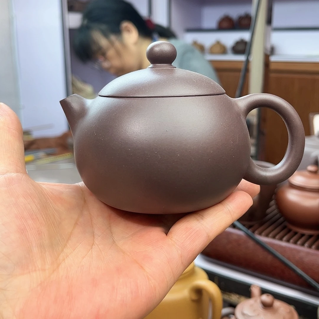 茶壶紫砂宜兴紫砂天青泥200c半手