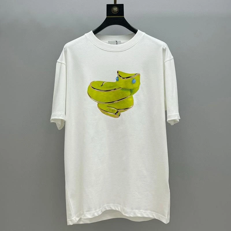 男装正确版本罗家蛇年限定印花短袖恤男女2025新款高街重磅上衣