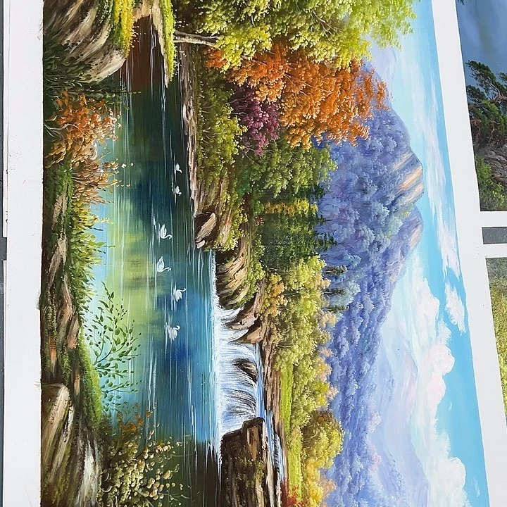 油画恭喜一直一直影子