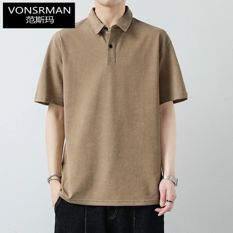 短袖t恤男士夏季新款潮流冰感POLO衫半截袖有领体恤青年休闲半袖