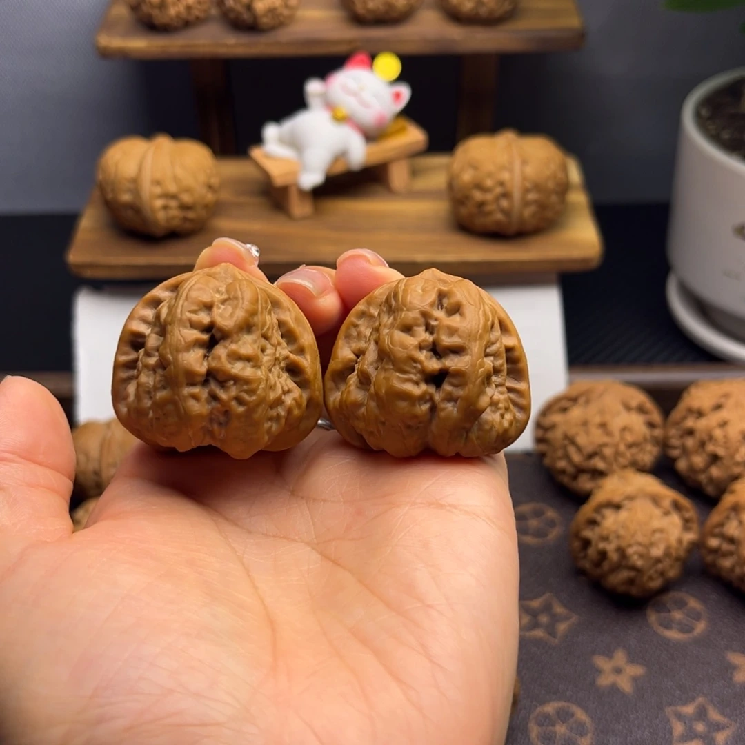 把件文玩核桃蛤蟆头 39 全品白茬