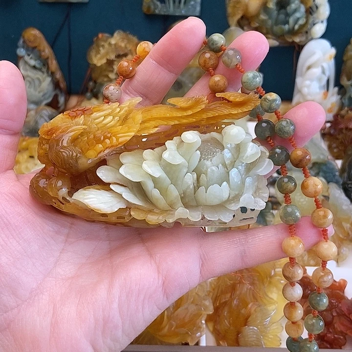 蛇纹石玉未镶嵌吊坠(赠链)