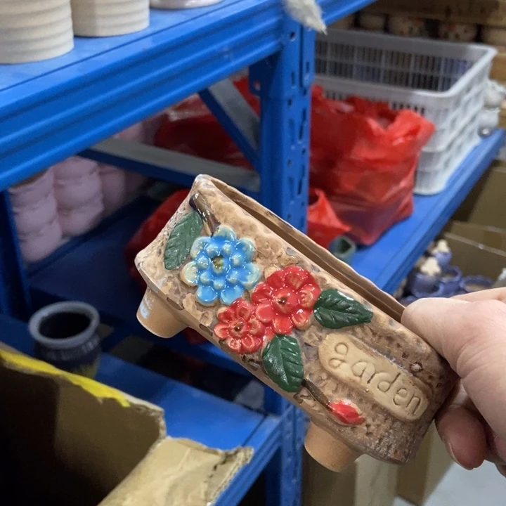 陶瓷花盆单场满9.9发13*6*6