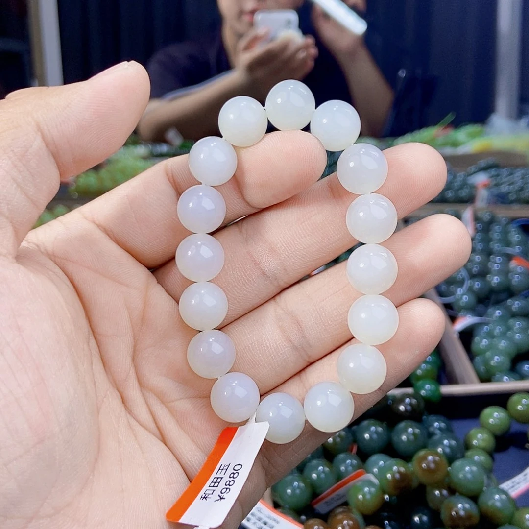 手串未镶嵌和田玉纯天然卡12新疆且末料天泰料手串多样性发一