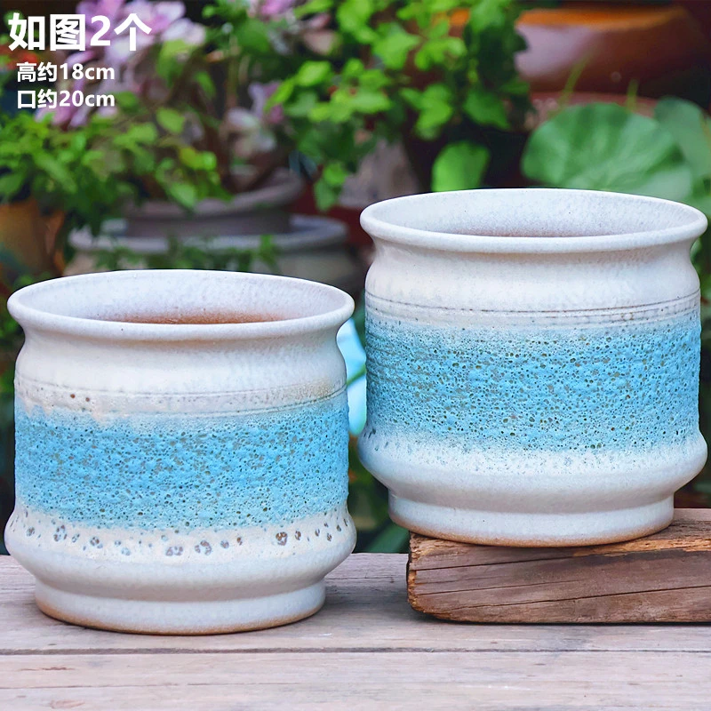 宜兴粗陶花盆室内绿植多肉蝴蝶兰吊兰大号创意花卉盆2623