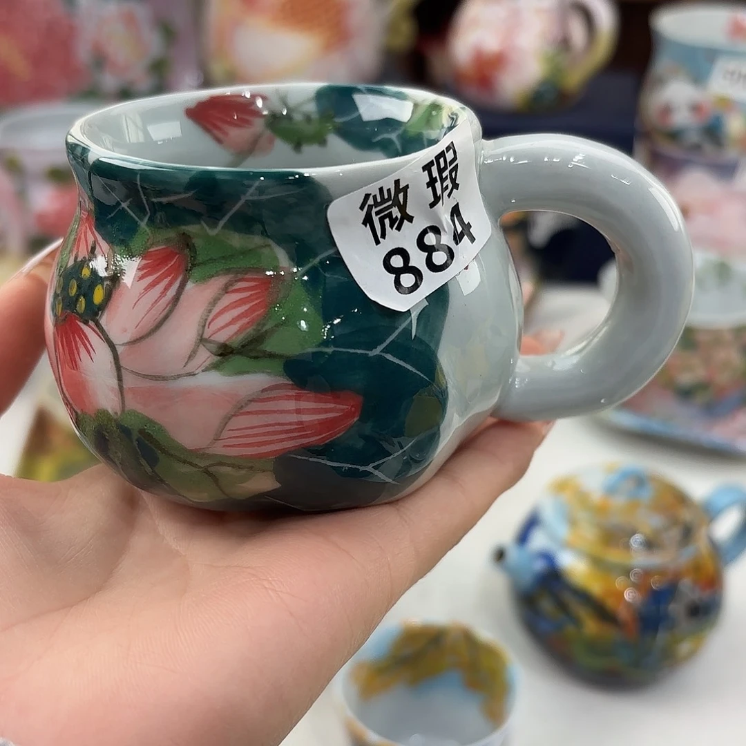 景德镇手绘高温釉下彩陶瓷茶具