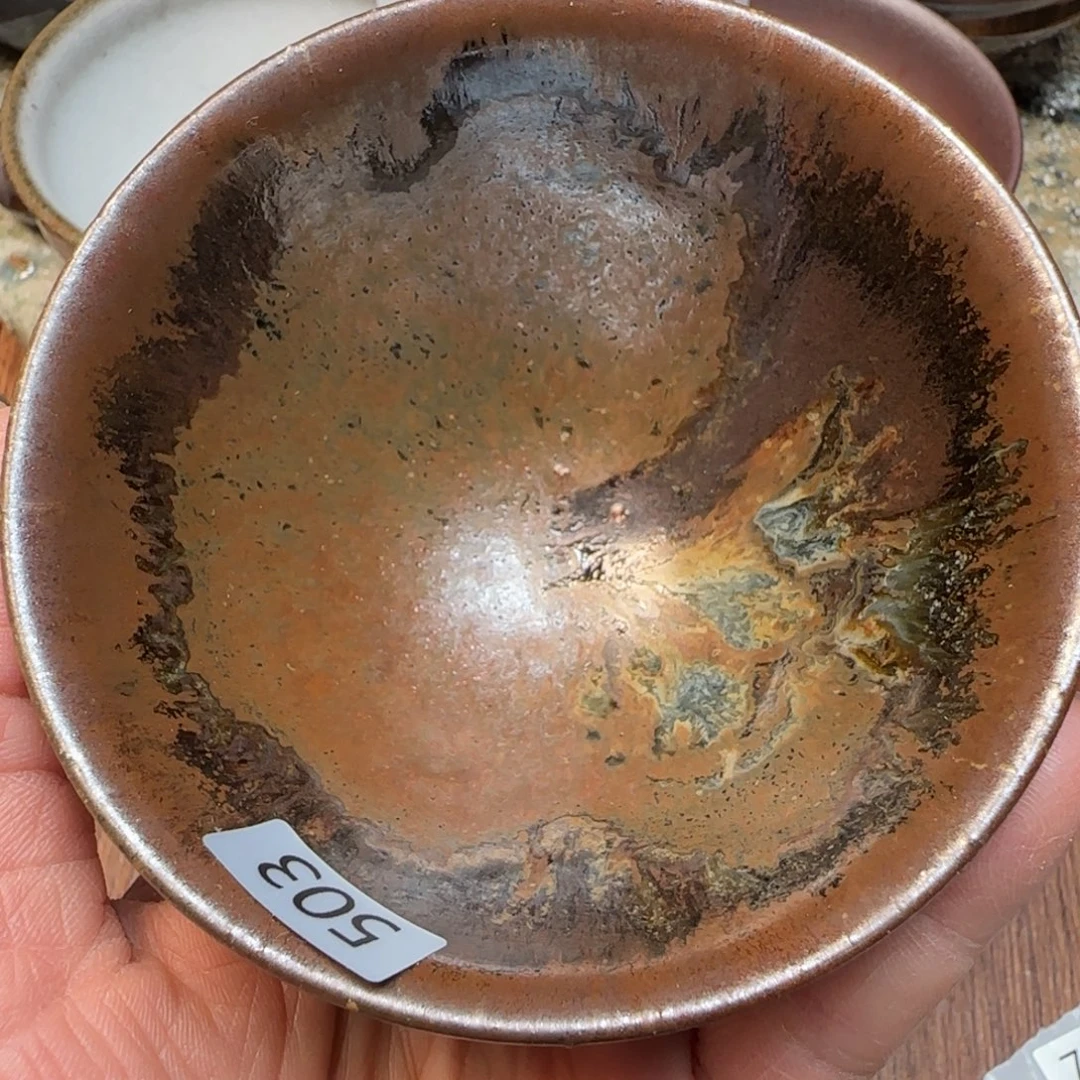 柴烧建盏茶盏茶杯503