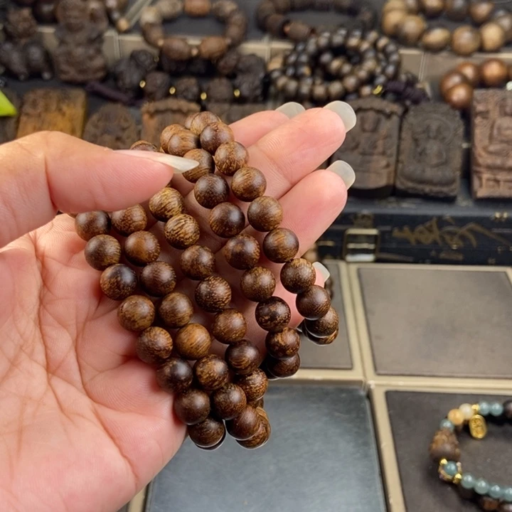 沉香手串吥*越南富森红土