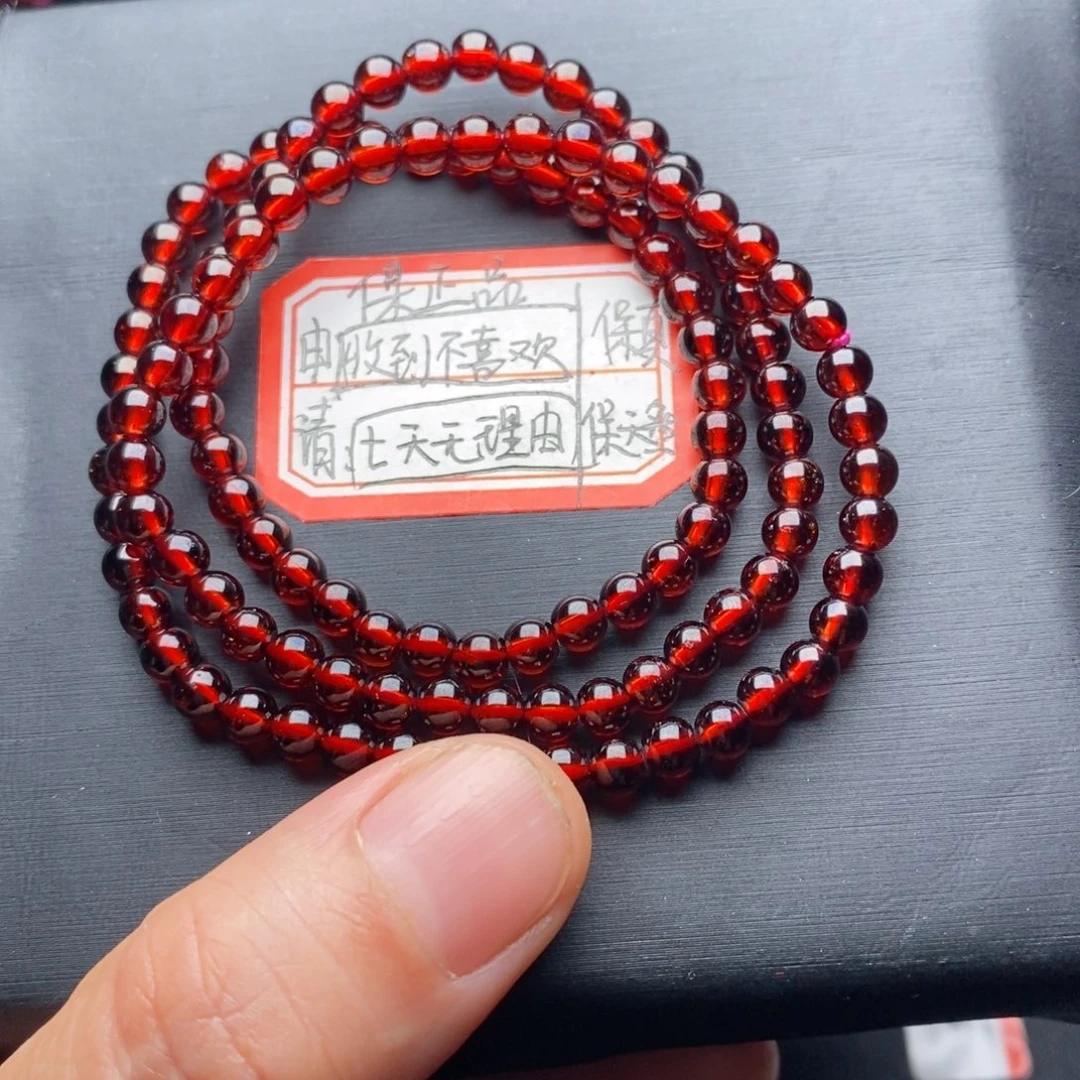 手链未镶嵌石榴石4.6毫米喜欢完美勿拍
