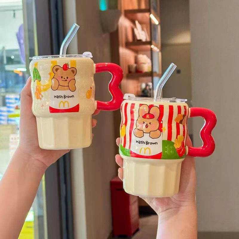 【一拆】马克杯客厅家用喝水杯套装陶瓷杯情侣杯子伴手礼对对碰