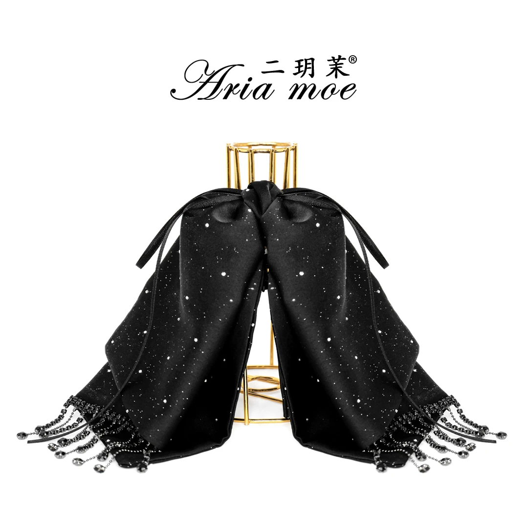 【奢香夫人】原创高定气质百搭马尾夹显发量星空流苏发夹高档抓夹女