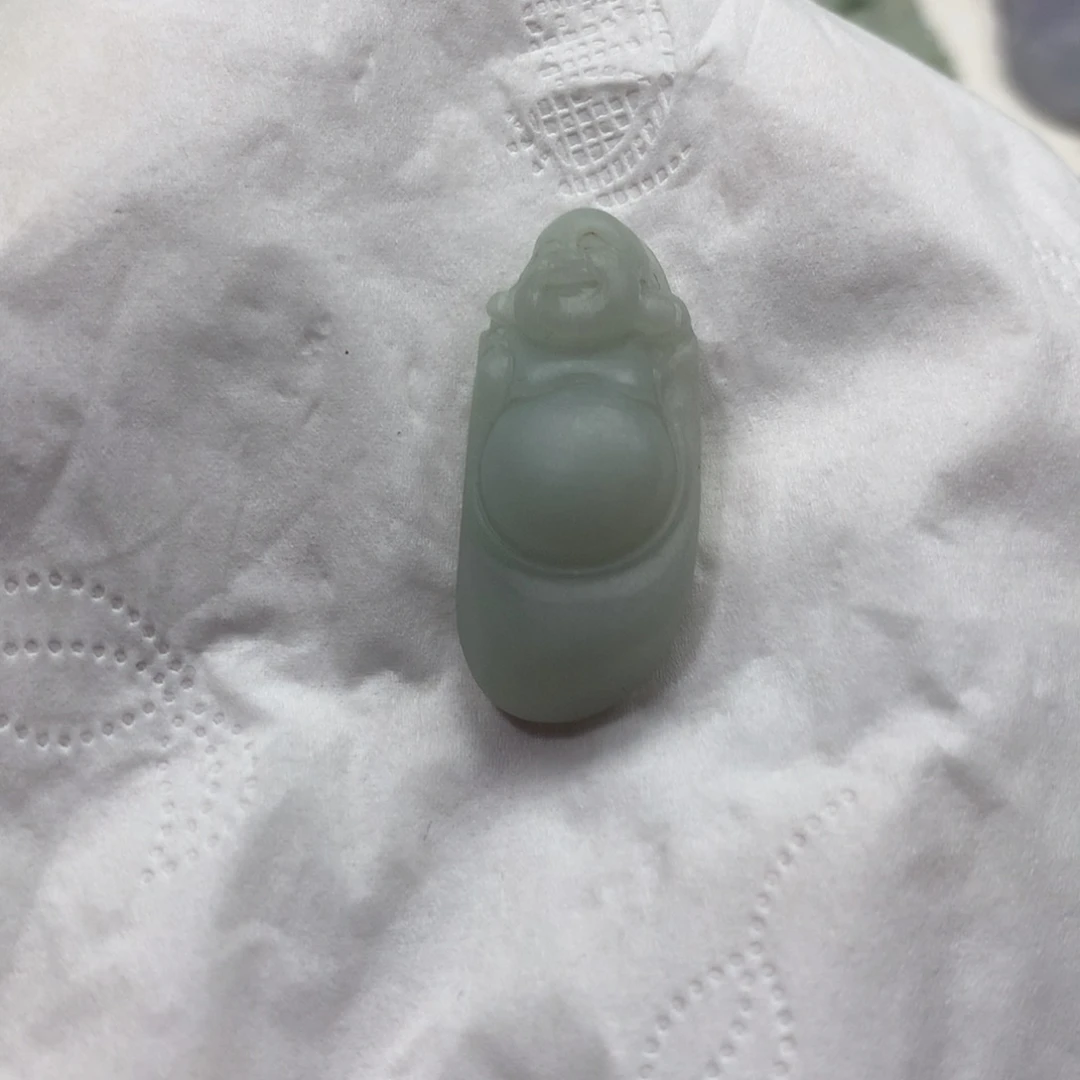 未镶嵌定制翡翠逍遥佛 毛货 无鉴赏期