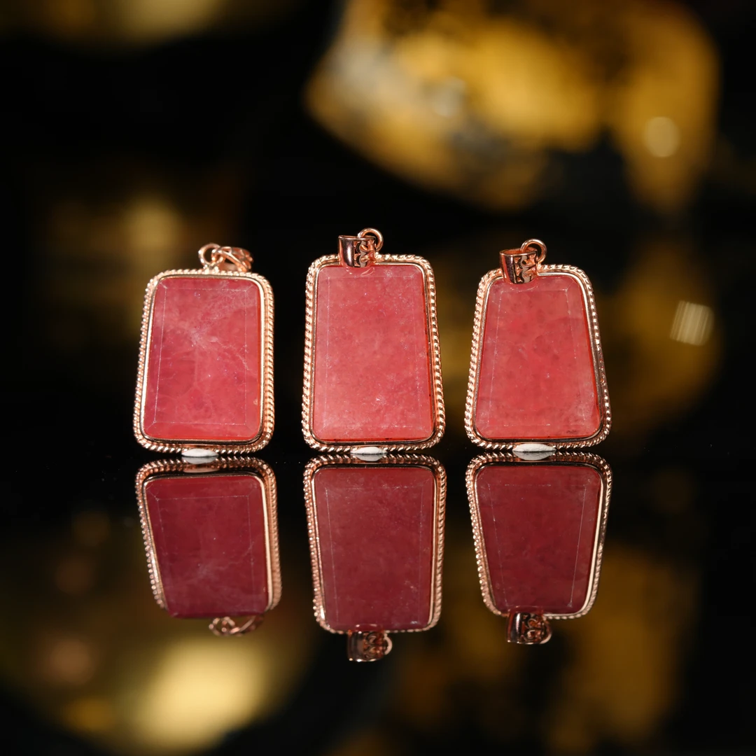 【初见珠宝】s925银红纹石吊坠5-1CL103X1【多样性发一件】