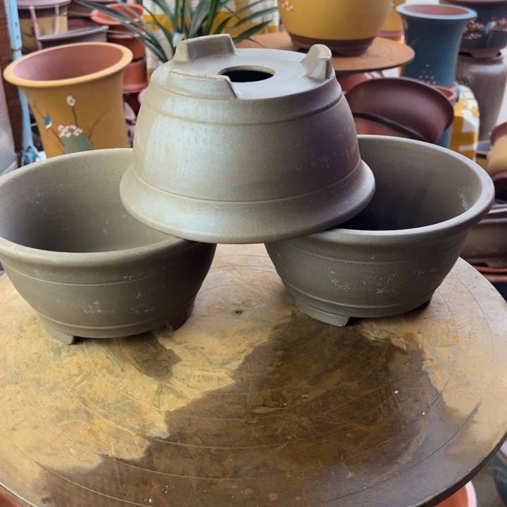 紫砂宜兴紫砂花盆碗盆三个20