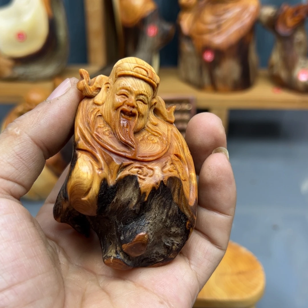 我***：木崖柏木摆件手把件