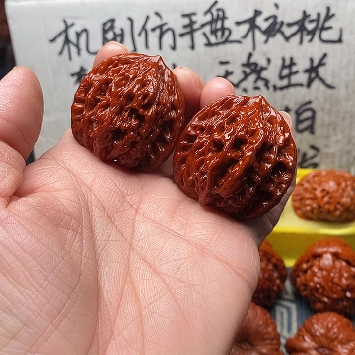 画***羽文玩核桃麦穗虎头40尺