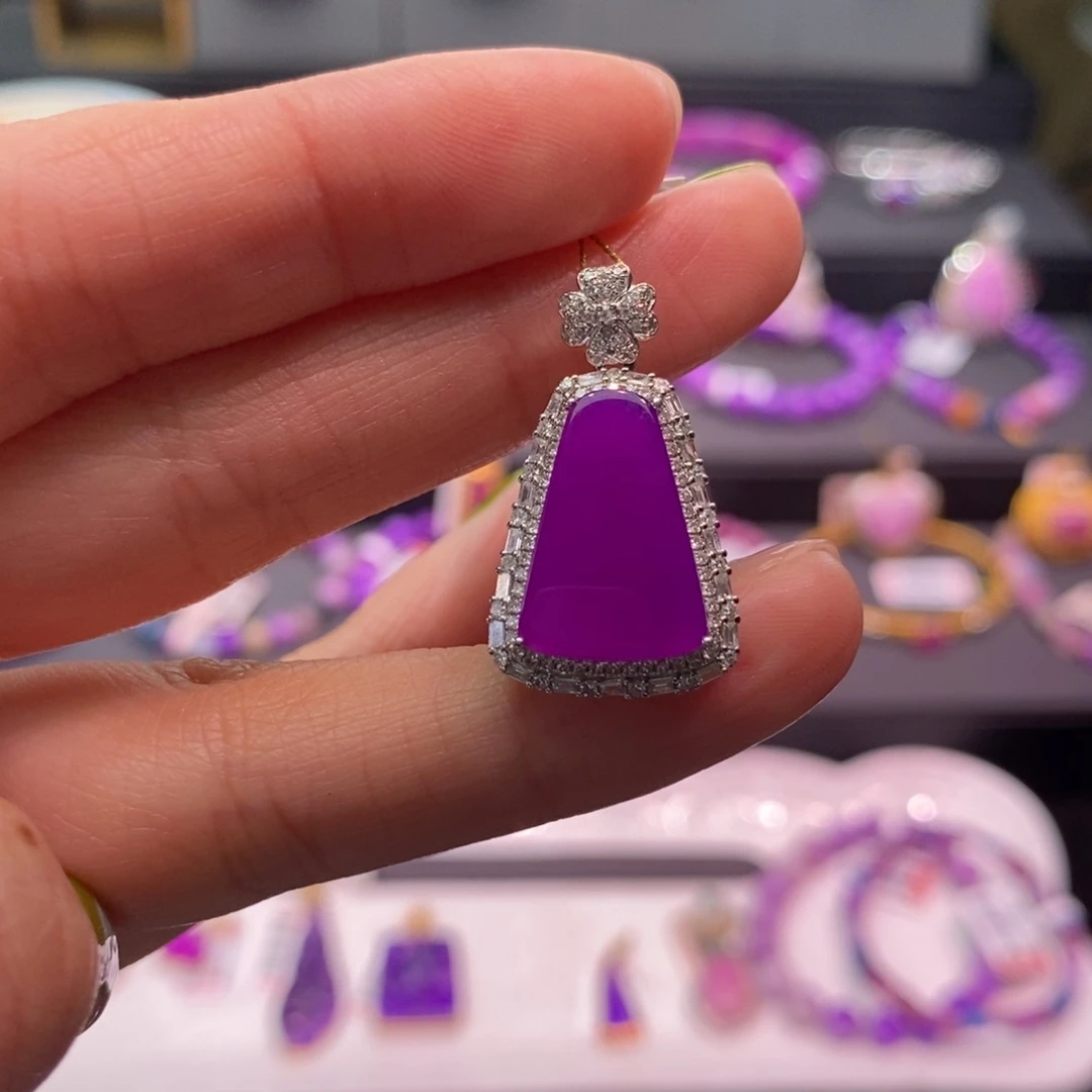 苏纪石（舒俱来）18K金镶嵌吊坠(不含链)