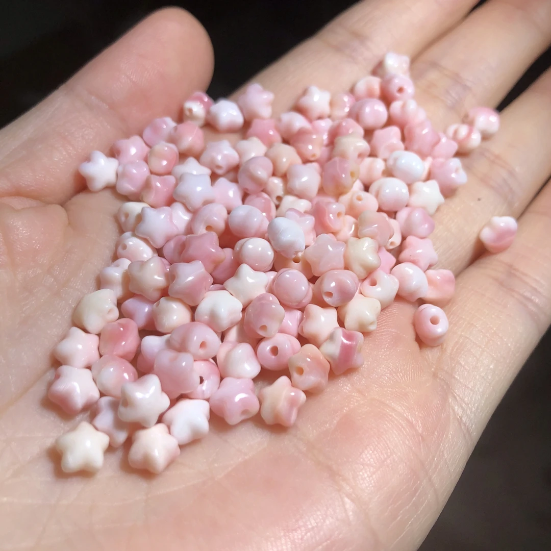 非金属仿珍珠手链 粉贝星星散珠手链项链配饰饰品