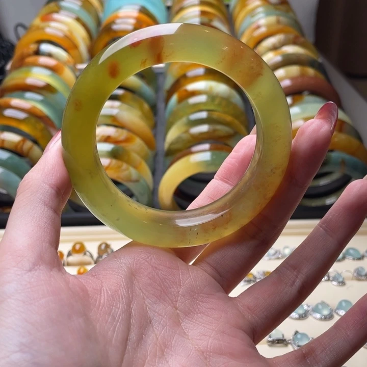 蛇纹石玉手镯未镶嵌华*58.7