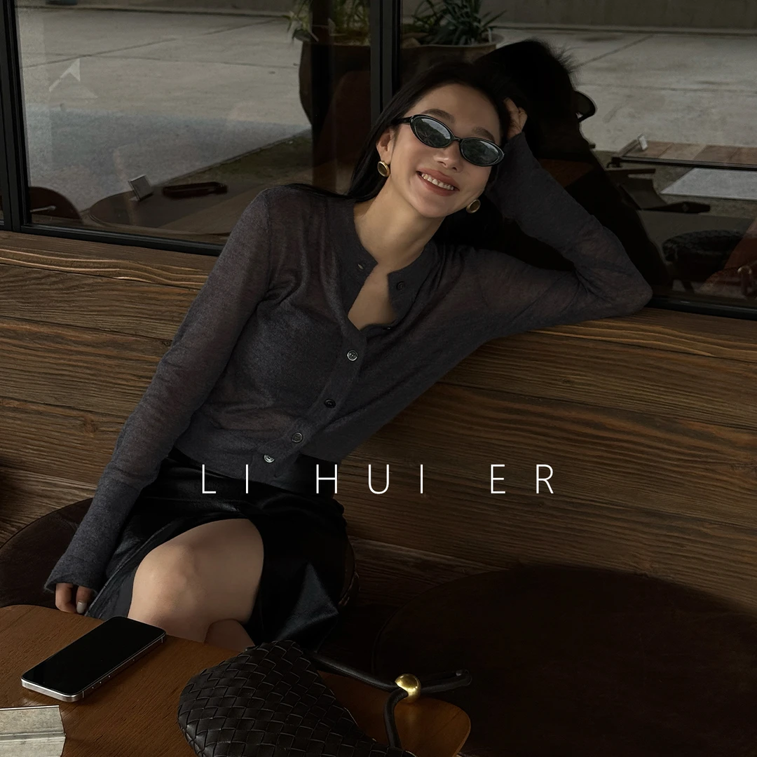 LiHuiEr李慧儿【罗生门】2025高级设计小众灰色上衣外套M33716-2