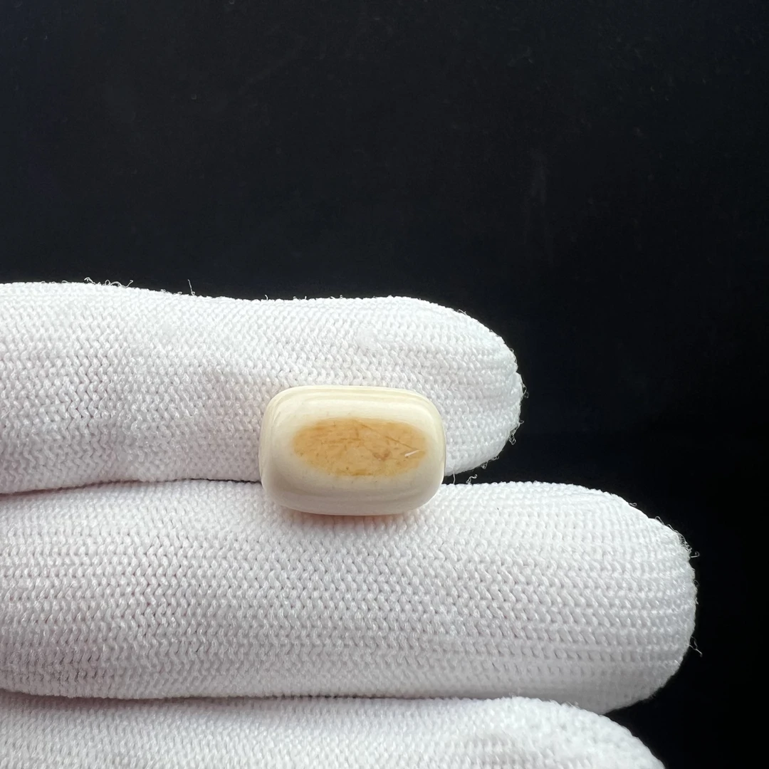J2410天然猛犸牙 黄金皮桶珠10.4*15mm 一物一图 假一罚十