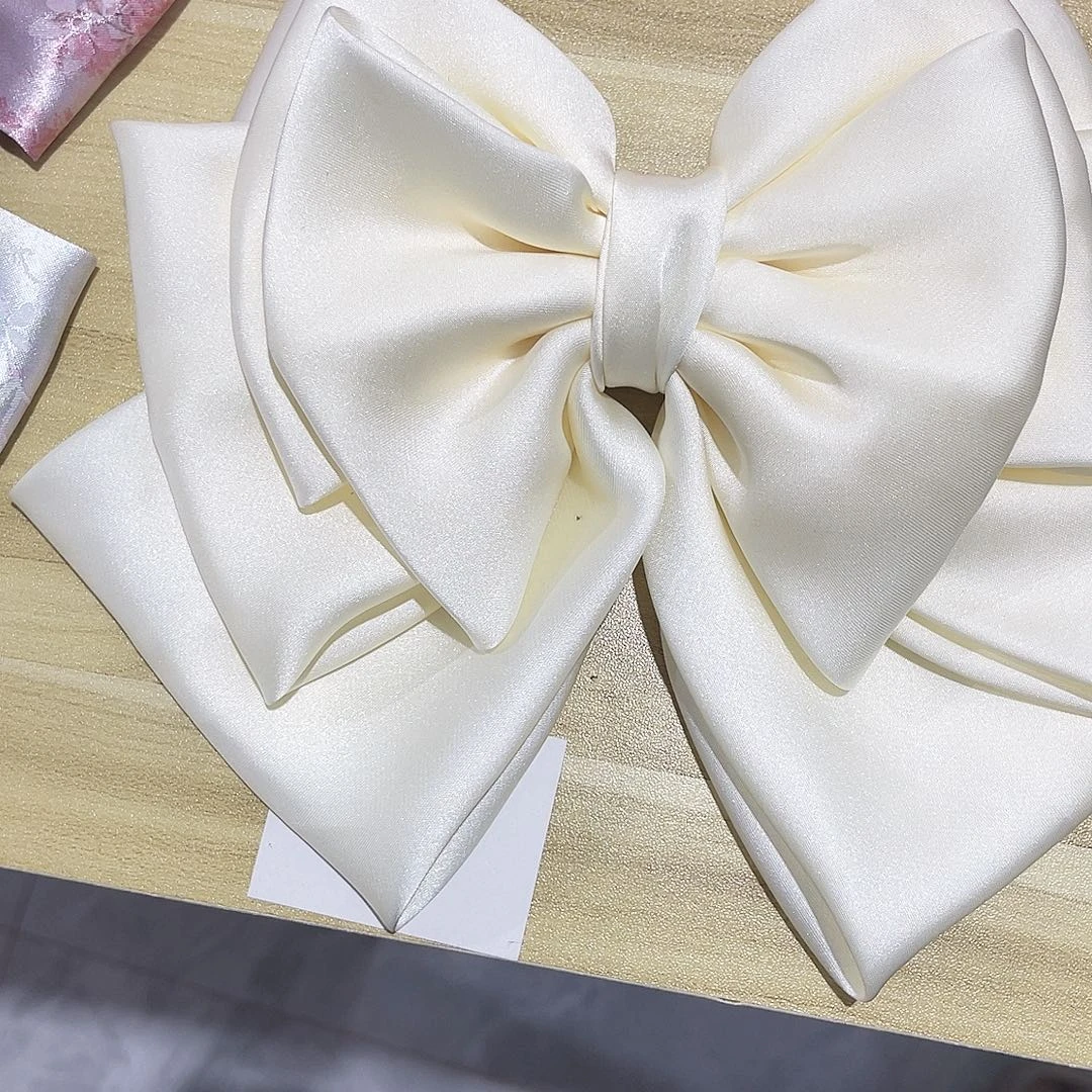 皮质铁合金蝴蝶结发夹