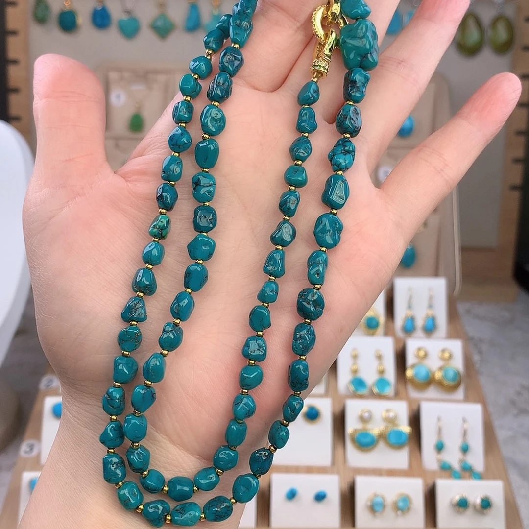 绿松石未镶嵌颈饰