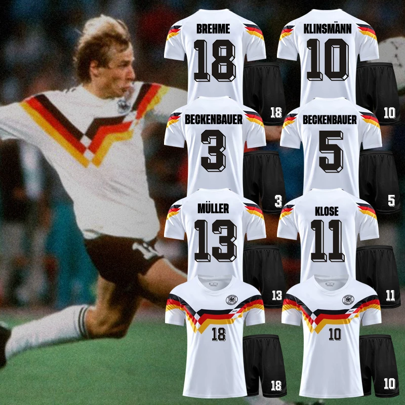 2324德国足球球衣复古版克洛泽男速干训练比赛定制队服国家队主