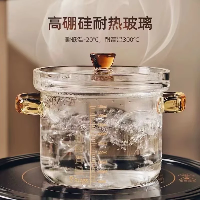 明尚德双耳碗小炖盅多容量多功能家用大容量大号双耳沙拉碗带盖