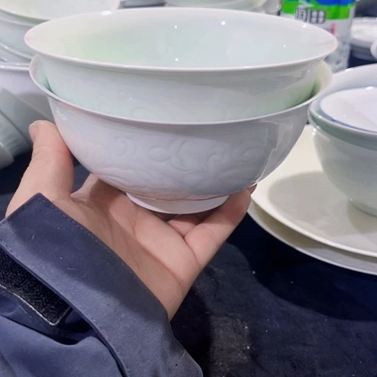 陶摆件景德镇瓷器精品展示面碗2个