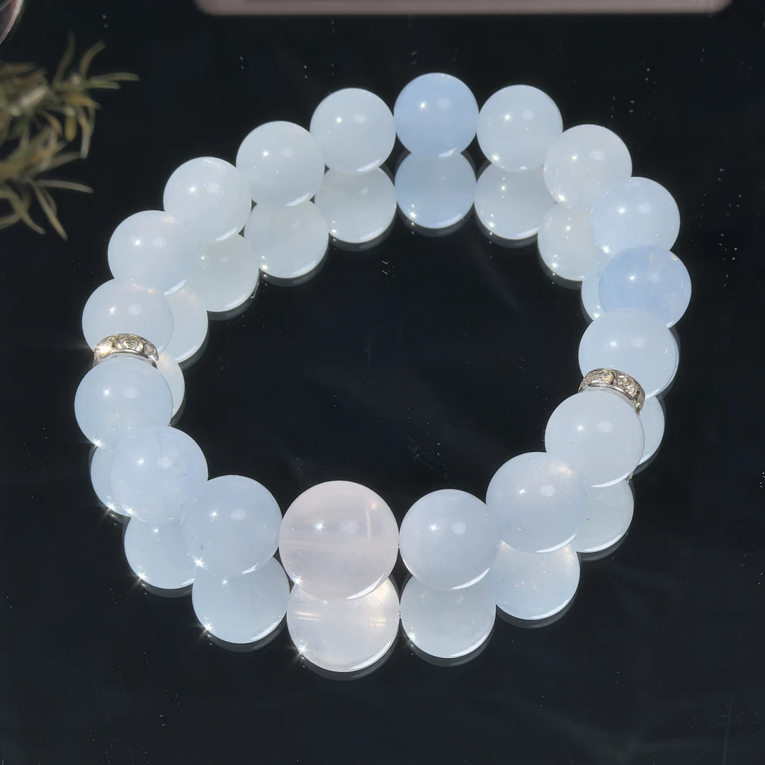 新款海蓝宝粉水手链女神手串高级时尚A035