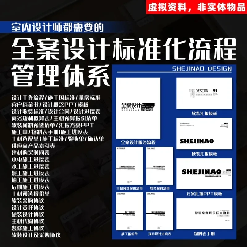 全案设计标准化流程管理设计-装修设计室内设计书扣子