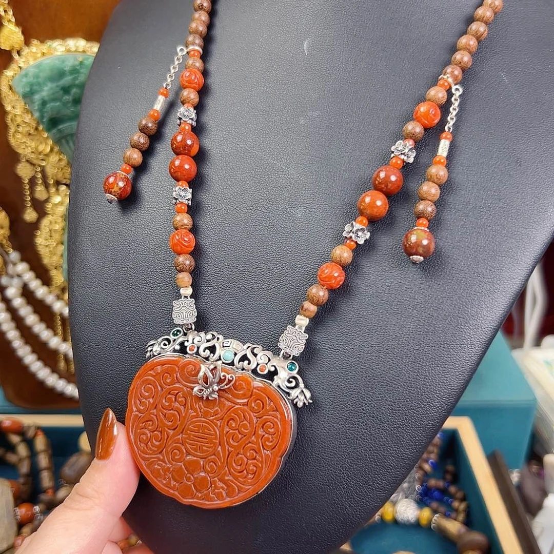 925银珐琅锦钰原创设计项链