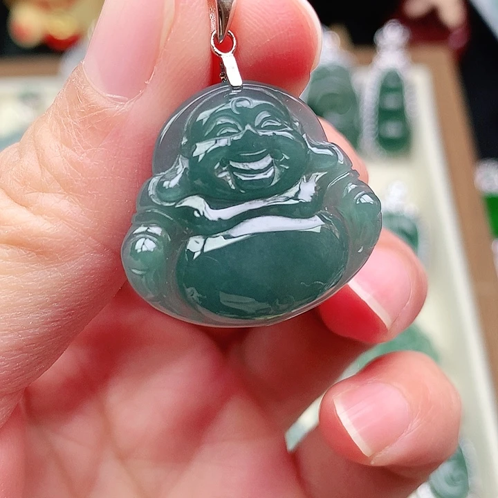 颈饰银S925镶嵌翡翠吊坠