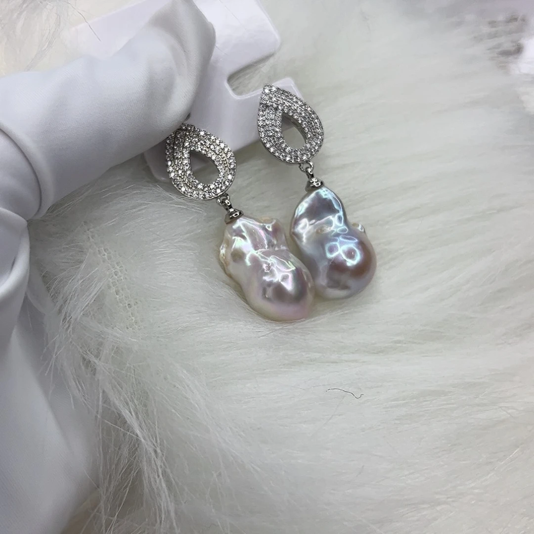 耳饰淡水珍珠合金