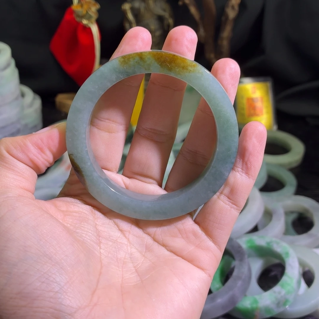 定制翡翠未镶嵌天然翡翠A货毛胚手镯定制