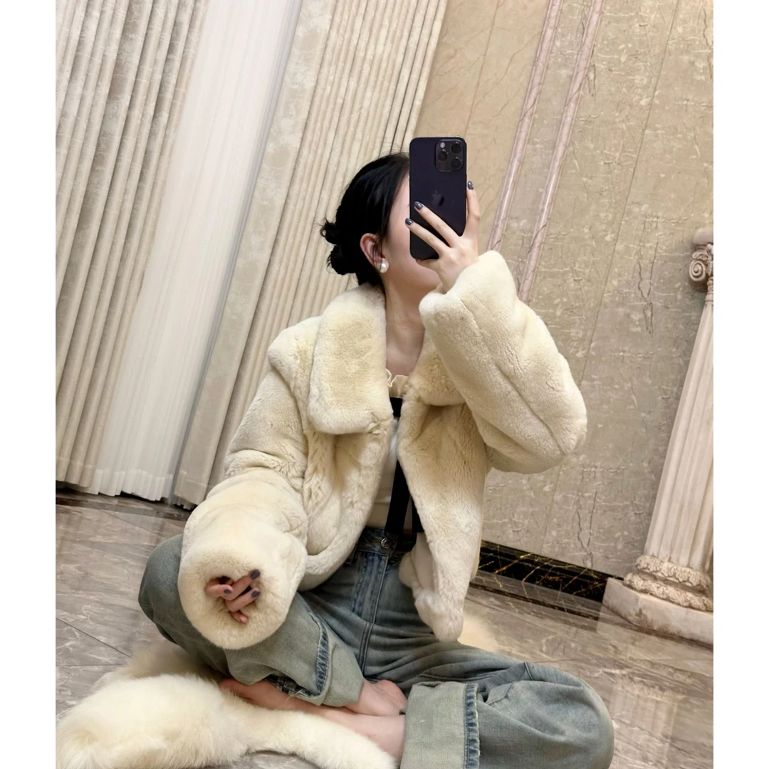 鱼子金 【獭兔】高级感外套女