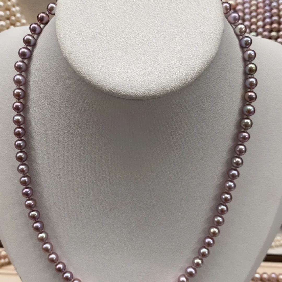 L***姐颈饰银S925镶嵌淡水珍珠5.5-6.5