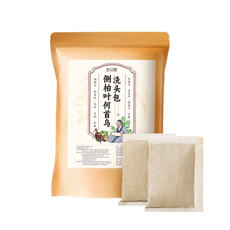 侧柏叶何首乌洗头包 艾叶干姜草本月子美容院头疗汤洗头包