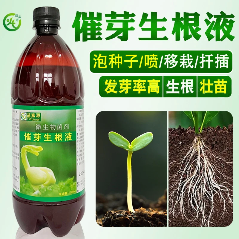 催芽生根液泡种子快发芽剂拌种育苗移栽营养液壮根辣椒益富源
