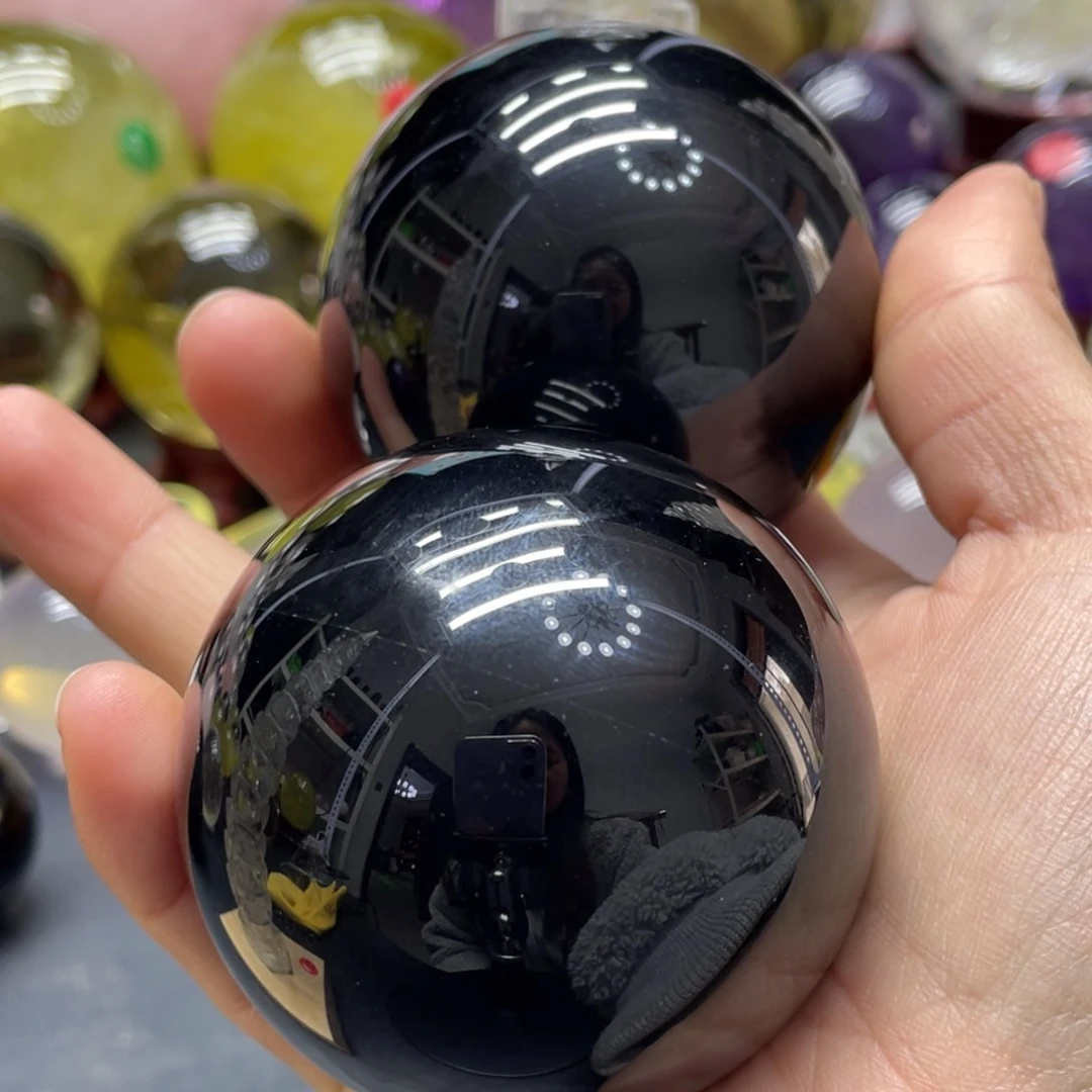 未镶嵌黑曜岩珠宝奇石MM 彩曜石5.8cm+