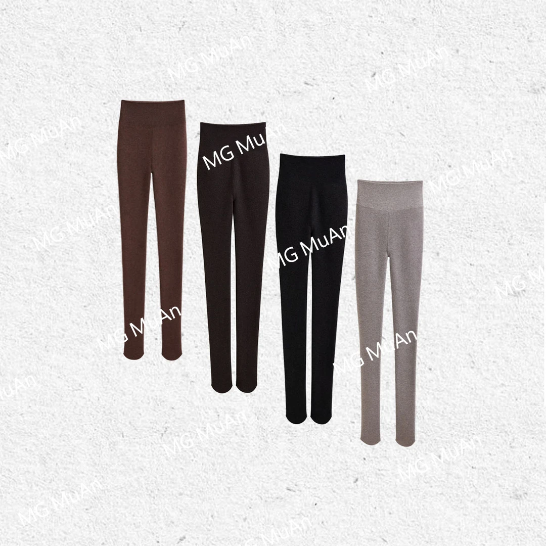 【经典螺纹打底裤】MUAN定制竖坑打底裤修身连裤袜四面弹女TB-8885