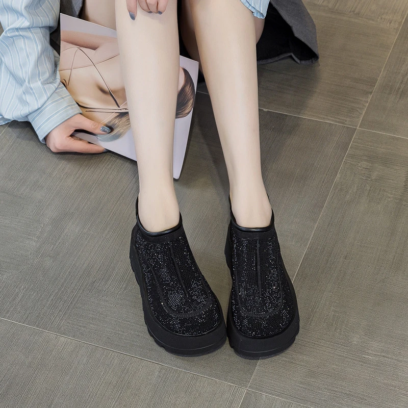 厚底乐福鞋2025夏季新款网红爆款透气小个子舒适百搭休闲板鞋女