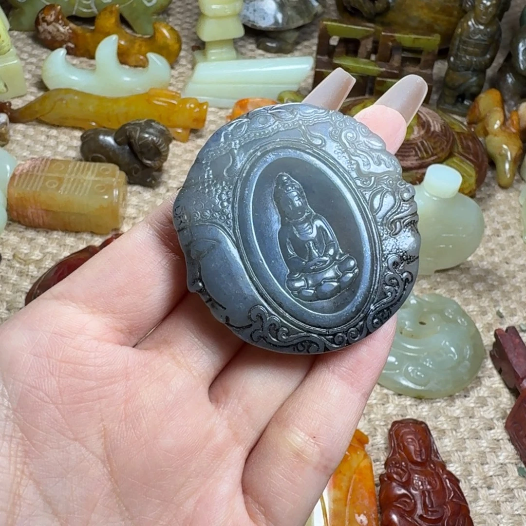 白玉菩提吊坠挂件