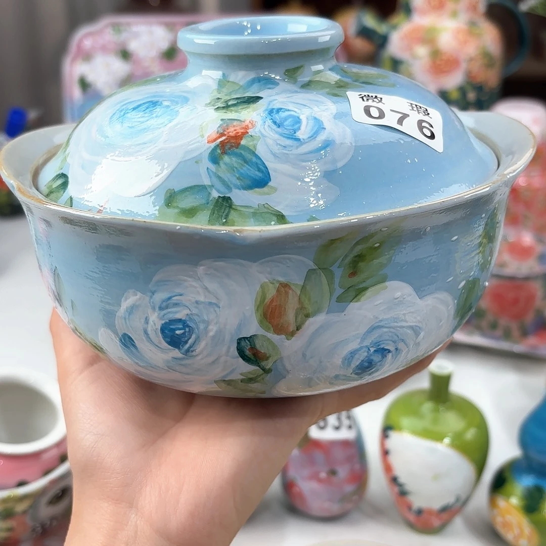 景德镇手绘高温釉下彩陶瓷茶具