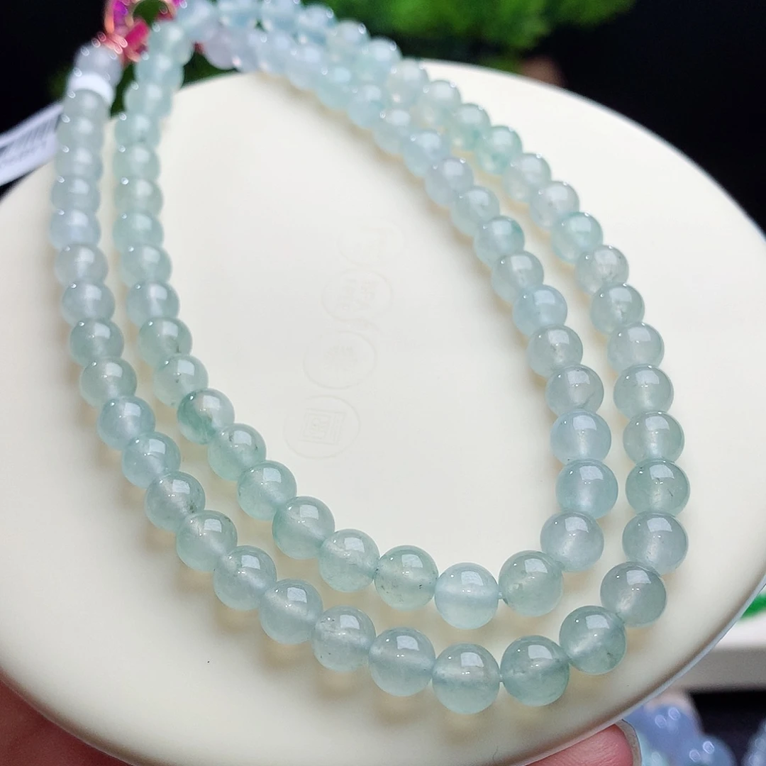 项链未镶嵌翡翠有漏！正冰起光晴底 卡6.+mm