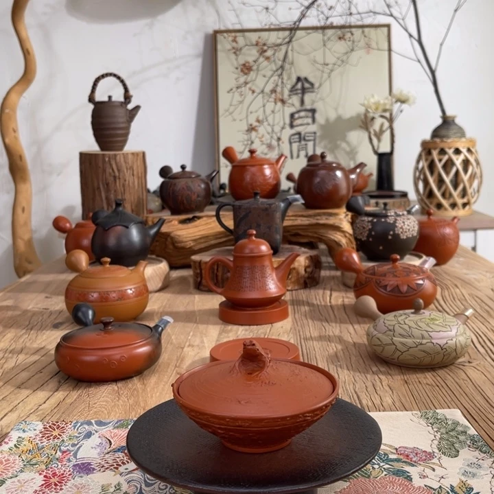水****常滑素三手作茶壶