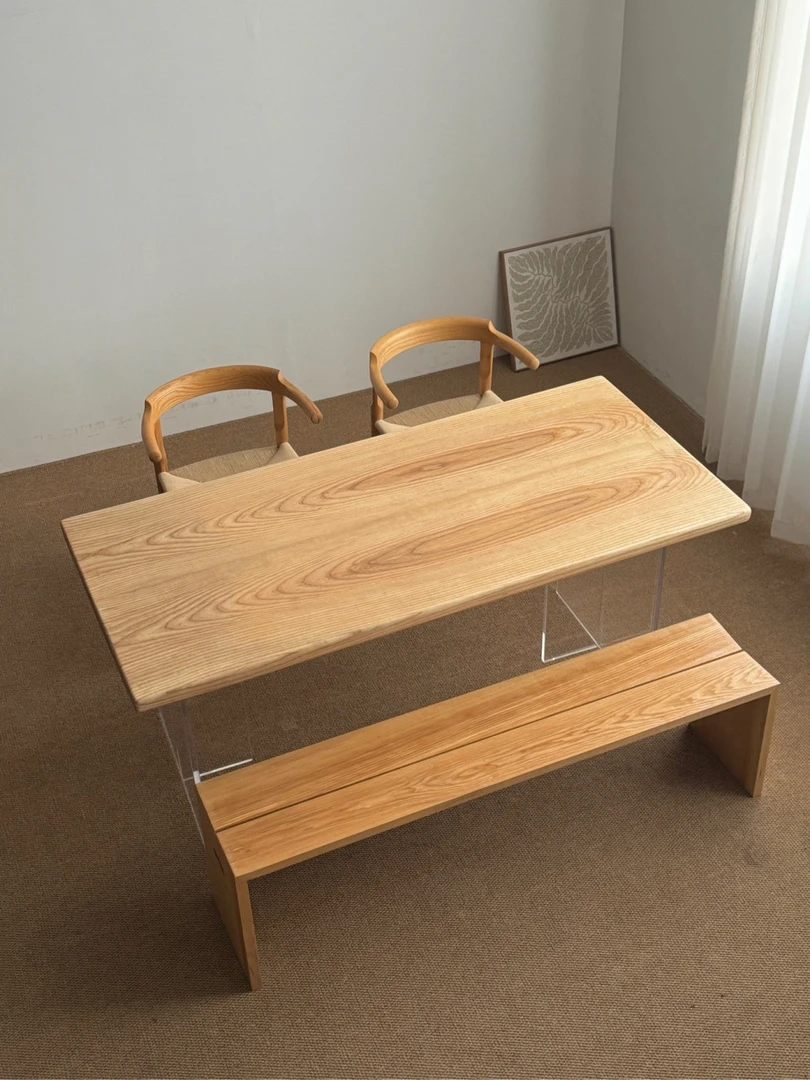 白蜡木大板 双拼自然边 170*79*4.5 原木色